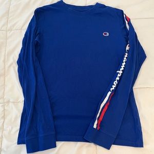 Boys Long Sleeve Champion Shirt Size XL Blue extra large long sleeve tee